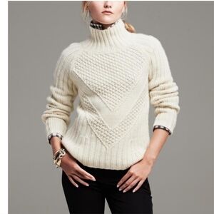 Banana Republic cream mock neck cozy sweater